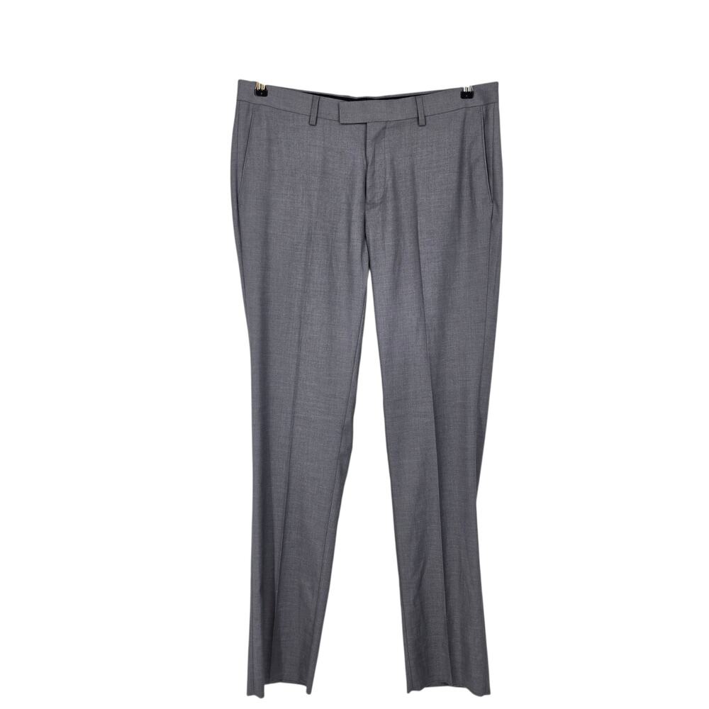 NWOT Soul Of London Gray Slim Fit Tapered Leg Flat Front Dress Pants Size 37